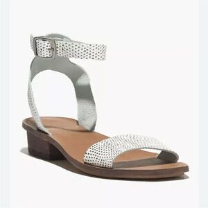 Madewell Veronique Snake Spot Leather Ankle Strap Sandal size 8.5